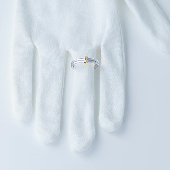 Double Ring / SV925・K18
