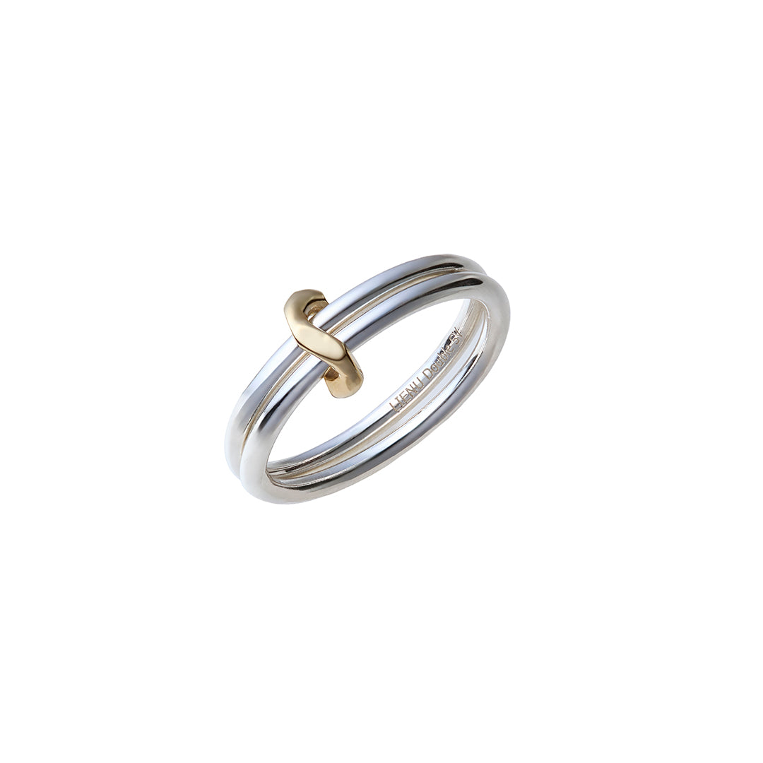 Double Ring / SV925・K18